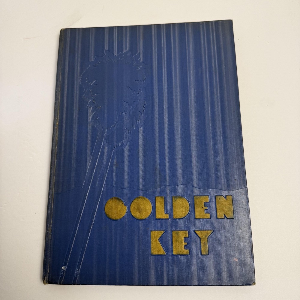 Vintage 1939 Golden Key Montebello High School Yearbook Signed Inscriptions